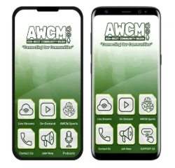 AWCM mobile app graphic