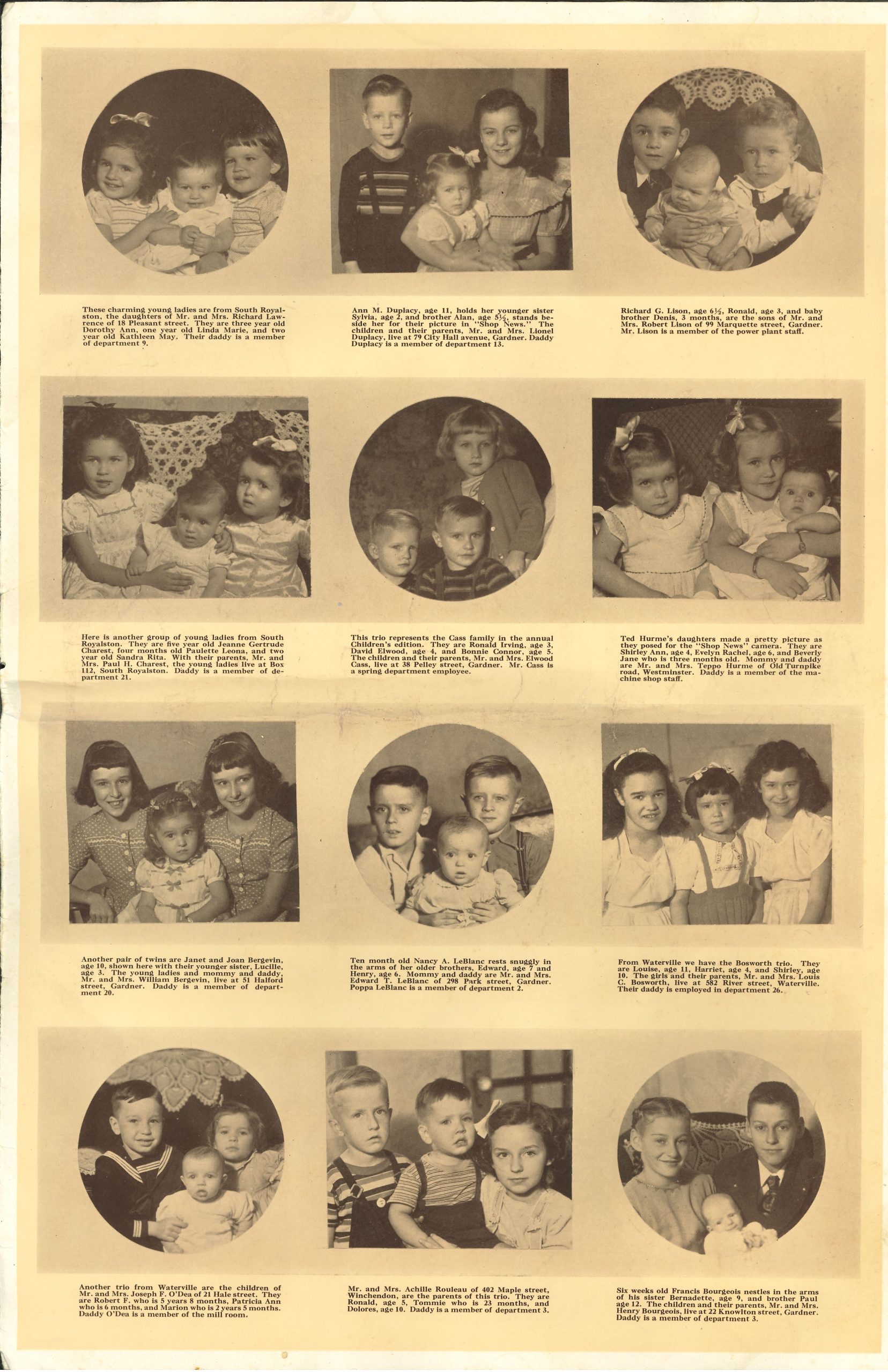 Lawrence Heywood Wakefield Sons and Daughters for 1947