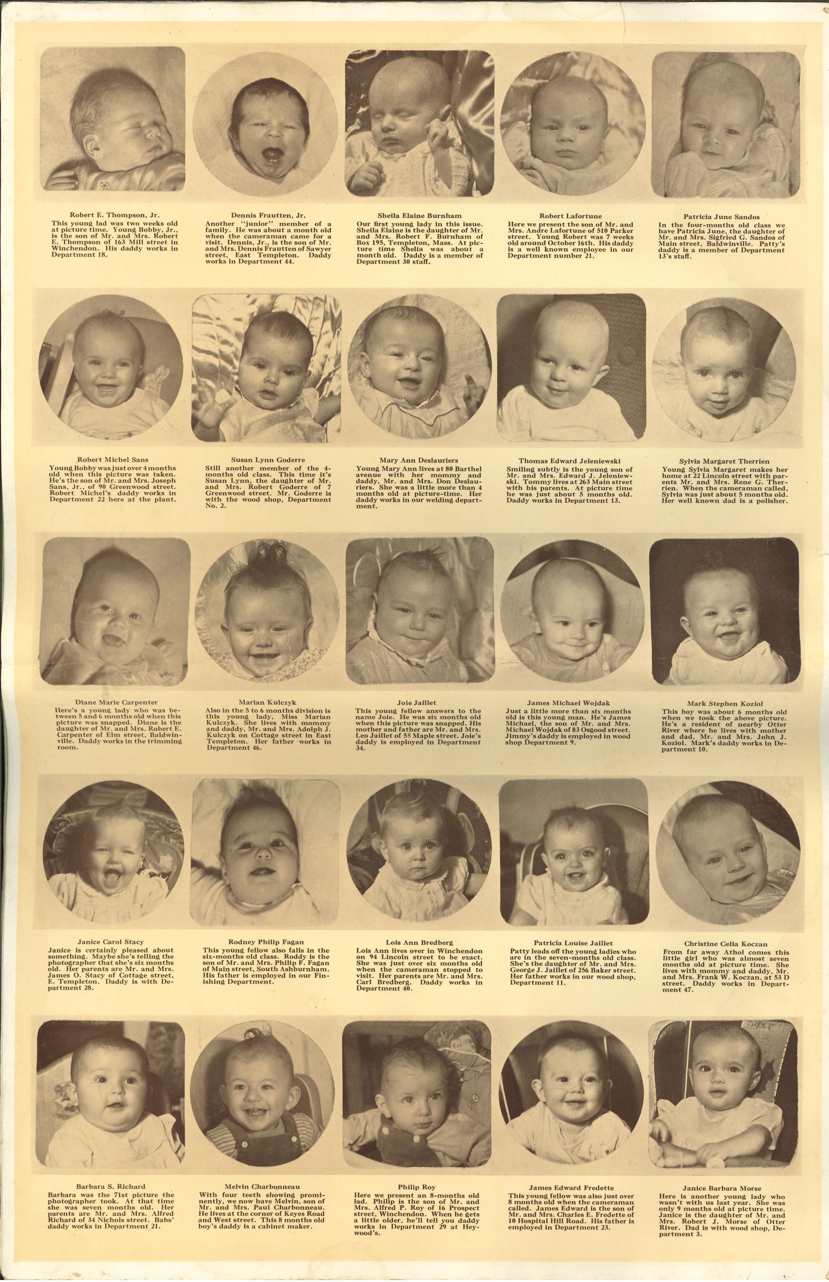 Thompson Heywood Wakefield Sons and Daughters for 1947